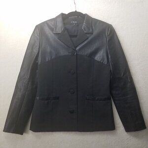 Et dieu crea la femme‎ black women's 40 blazer four button poly blend collared